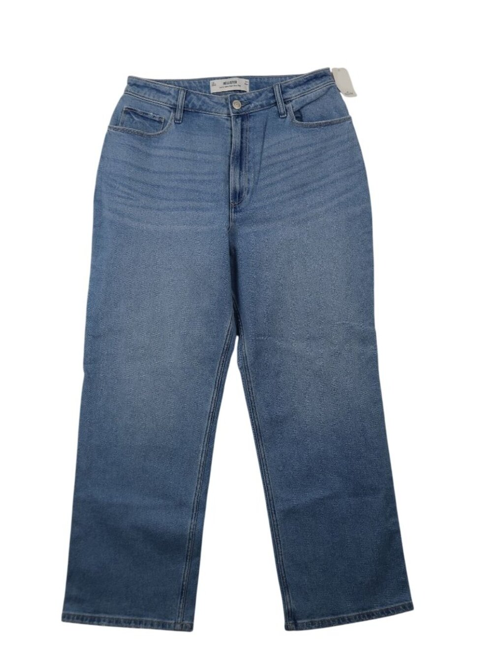 ✨3/$30 NWT Hollister 12 Short Curvy Ultra High-Rise Dad Jeans Light Blue Denim